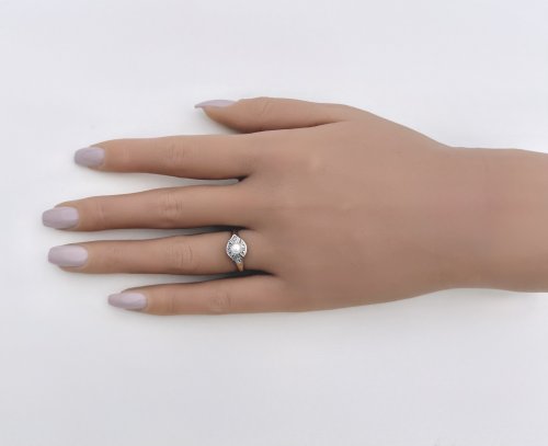 9ct. Yellow Gold Cultured Pearl &amp; Diamond Ring. NEW IN STOCK.