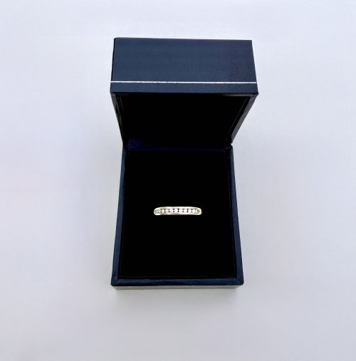 9ct. Yellow Gold Diamond Half Eternity Ring - 11 Diamonds. NEW IN STOCK.