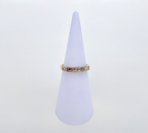 18ct. Yellow Gold Baguette Diamond Half Eternity Ring. NEW IN STOCK.
