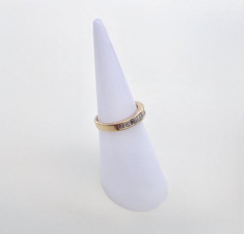 18ct. Yellow Gold Baguette Diamond Half Eternity Ring. NEW IN STOCK.