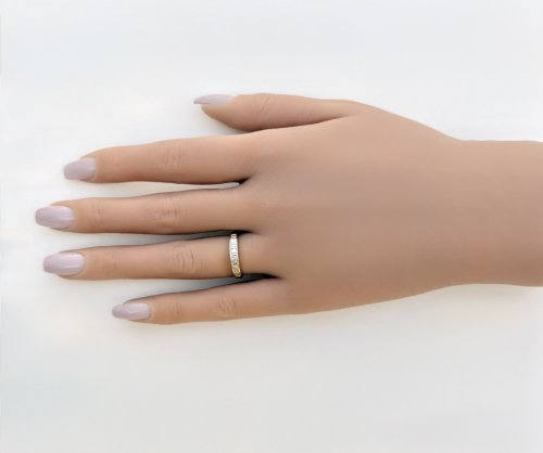 18ct. Yellow Gold Baguette Diamond Half Eternity Ring. NEW IN STOCK.