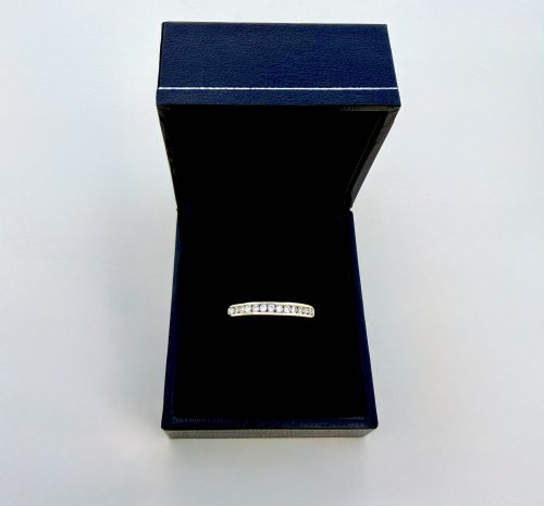 14ct. Yellow Gold Diamond Half Eternity Ring - 14 Diamonds. NEW IN STOCK.