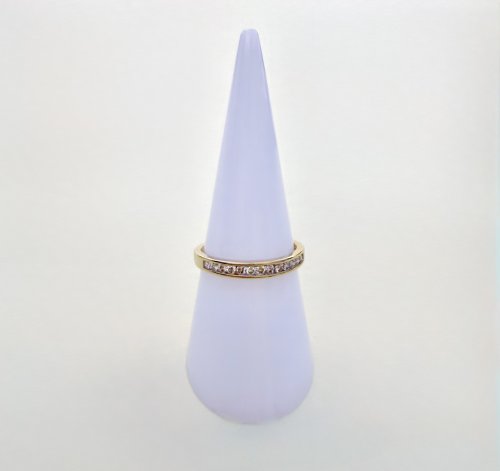 14ct. Yellow Gold Diamond Half Eternity Ring - 14 Diamonds. NEW IN STOCK.