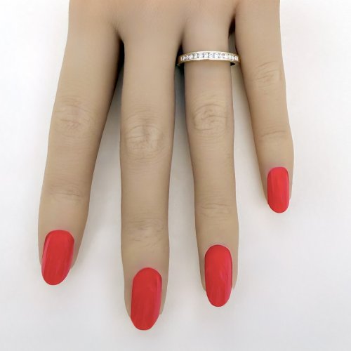 14ct. Yellow Gold Diamond Half Eternity Ring - 14 Diamonds. NEW IN STOCK.