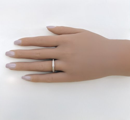 14ct. Yellow Gold Diamond Half Eternity Ring - 14 Diamonds. NEW IN STOCK.
