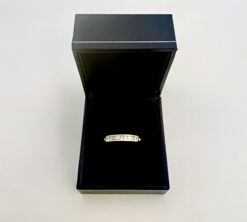 9ct. Yellow Gold Princess-Cut Diamond Half Eternity Ring. NEW IN STOCK.