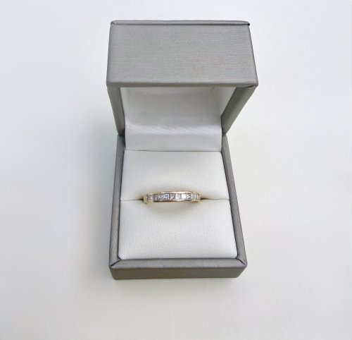 9ct. Yellow Gold Princess-Cut Diamond Half Eternity Ring. NEW IN STOCK.