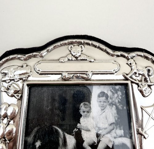 Hallmarked Sterling Silver Baby Photo Frame - Engravable Birth Details. NEW IN STOCK.