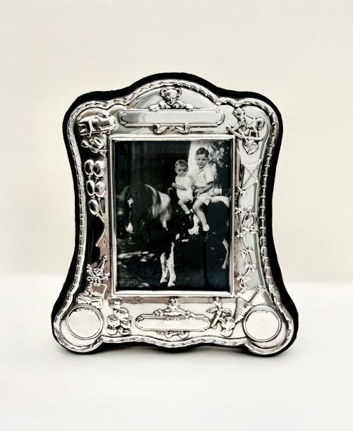 Hallmarked Sterling Silver Baby Photo Frame - Engravable Birth Details. NEW IN STOCK.