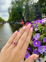 9ct. Gold Ruby &amp; Diamond Ring.