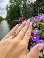 9ct. Gold Ruby &amp; Diamond Ring.