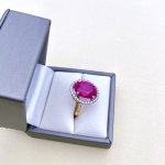 9ct. Gold Ruby &amp; Diamond Ring.