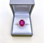 9ct. Gold Ruby &amp; Diamond Ring.