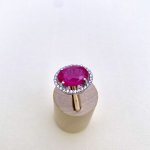 9ct. Gold Ruby &amp; Diamond Ring.