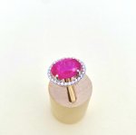 9ct. Gold Ruby &amp; Diamond Ring.