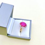 9ct. Gold Ruby &amp; Diamond Ring.