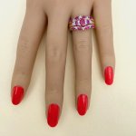 9ct. Gold Trinity Ruby &amp; Diamond Ring / 3-in-one.