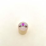 18ct. White Gold Tourmaline and Diamond set ring.