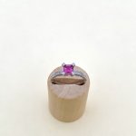 18ct. White Gold Tourmaline and Diamond set ring.