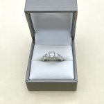 14ct. White Gold 3-Stone Diamond Ring.