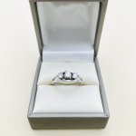 14ct. Solid Gold 3-Stone Diamond Ring.