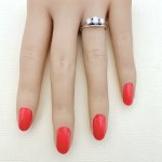 14ct. Solid Gold 3-Stone Diamond Ring.