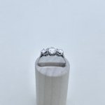 18ct. White Gold and Platinum 3-stone Diamond Ring.