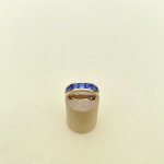 9ct. Gold Ring / Purple Gemstones.