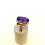 Hallmarked 9ct. Solid Gold Amethyst Statement Ring.