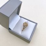 9ct. Gold Citrine and Cultured Pearl Ring.