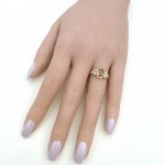 Vintage 9ct. Gold Citrine and Cultured Pearl Ring.