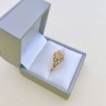 Vintage 9ct. Gold Citrine and Cultured Pearl Ring.