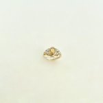 Vintage 9ct. Gold Citrine and Cultured Pearl Ring.