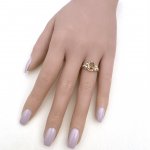 9ct. Gold Citrine and Cultured Pearl Ring.