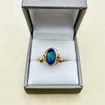 9ct. Solid Gold Opal Doublet Ring.