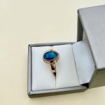 9ct. Solid Gold Opal Doublet Ring.