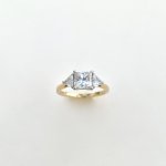 18ct. Gold Princess Cut Diamond Ring.