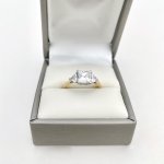 18ct. Gold Princess Cut Diamond Ring.