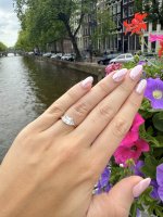 18ct. Gold Princess Cut Diamond Ring.