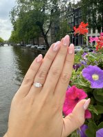 18ct. Gold Princess Cut Diamond Ring.