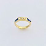 18ct. Gold Diamond and Sapphire Ring.