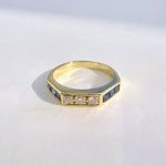 18ct. Gold Diamond and Sapphire Ring.