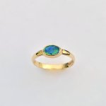 Hallmarked 9ct. Gold Opal Triplet Ring.