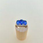 9ct. Solid Gold Kyanite &amp; Diamond Ring.