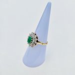 Hallmarked 9ct. Gold Green Quartz Ring.