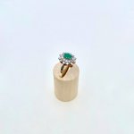 Hallmarked 9ct. Gold Green Quartz Ring.