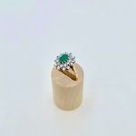 Hallmarked 9ct. Gold Green Quartz Ring.