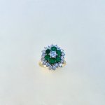 18ct. Gold Emerald and Diamond Ring.