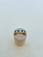 18ct. Solid Gold Emerald &amp; Diamond Ring.