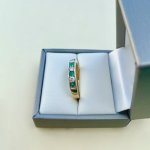 18ct. Solid Gold Emerald &amp; Diamond Ring.